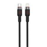 PD-CBL0010-BK | Porodo USB-C to Lightning Aluminum Braided Cable | Black - GulfStore.com