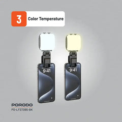 Porodo Lifestyle Clip-On Fill Light (PD-LFST065-BK) - GulfStore.com