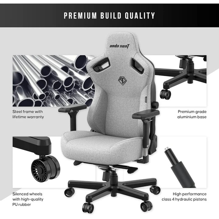 كرسي الألعاب AndaSeat Kaiser 3 Pro 5D Armrest - رمادي 