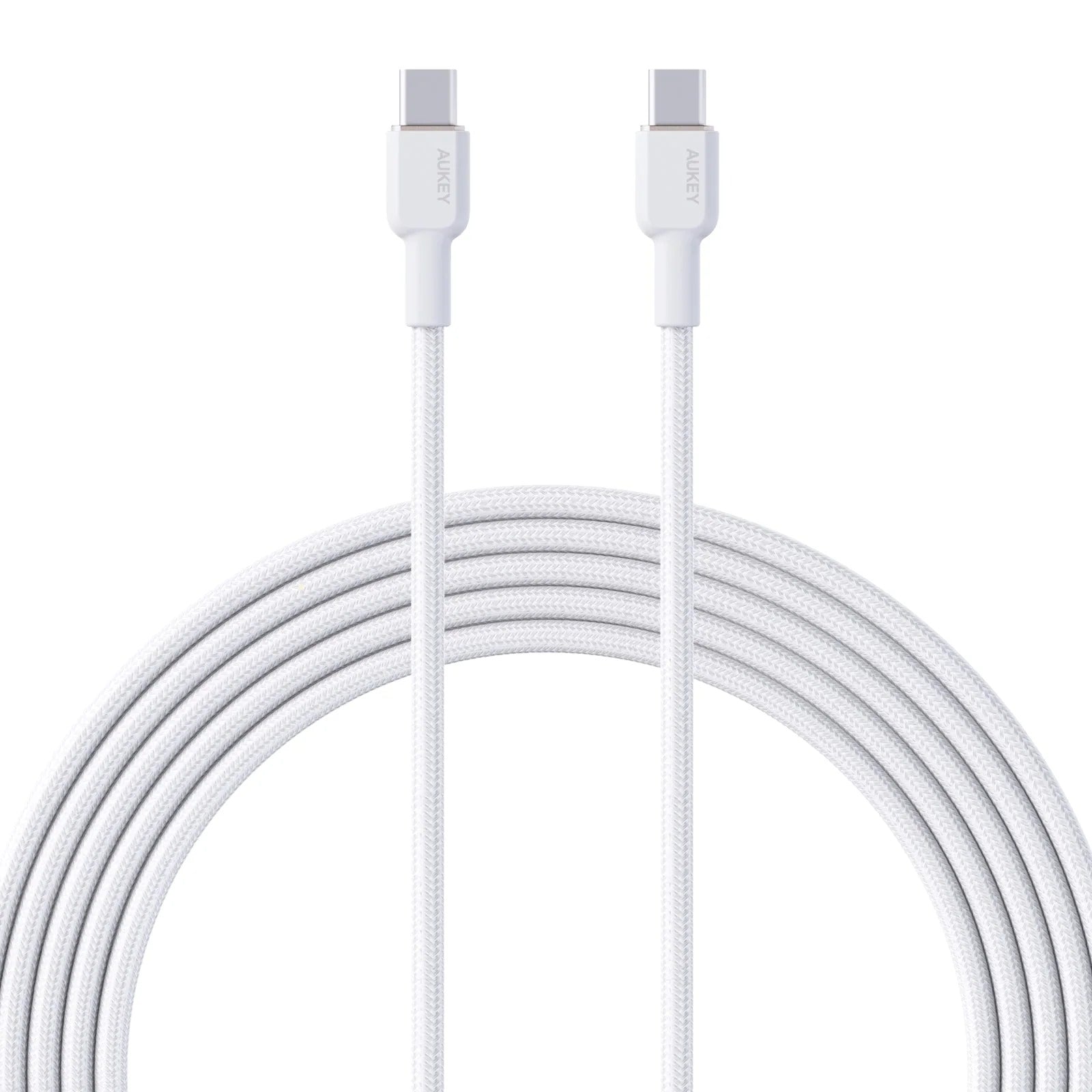 Aukey Nylon Braided USB-C to USB-C Cable 1 Meter CB-NCC1-WH - White