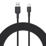 Aukey Braided Nylon USB 2.0 to USB C Cable (0.9m) - Black - GulfStore.com