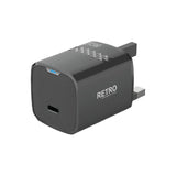 PW-TCRT25UK-BK | PAWA Retro 25W With Type-C Port UK Plug | Black