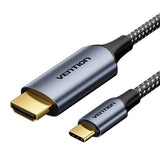 CRHHAC | Vention Cotton Braided USB-C to HDMI-A 4K HD Cable 1.8M Aluminum Alloy Type