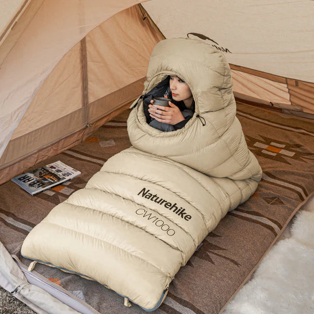 [6927595700006] Naturehike CW700 mummy goose down sleeping Bag 700G - Khaki