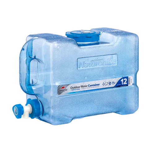 Naturehike PC 7 grade outdoor water container 12L - Blue Transparent