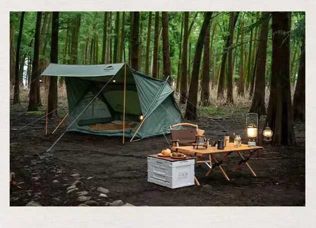 [6927595785737] Naturehike Extend 4.8 Cotton Eaves Tower Tent - Green