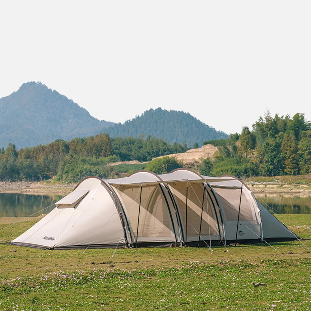 Naturehike Cloud vessel tunnel tent (with snow skirt)- quicksand gold L