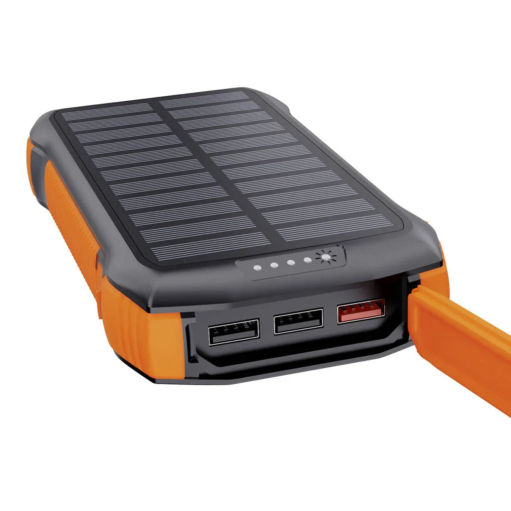 بنك طاقة يعمل بالطاقة الشمسية من Choetech مع شحن استقرائي 20000 مللي أمبير في الساعة PD 20W / QC 18W / Qi 10W برتقالي (B657)