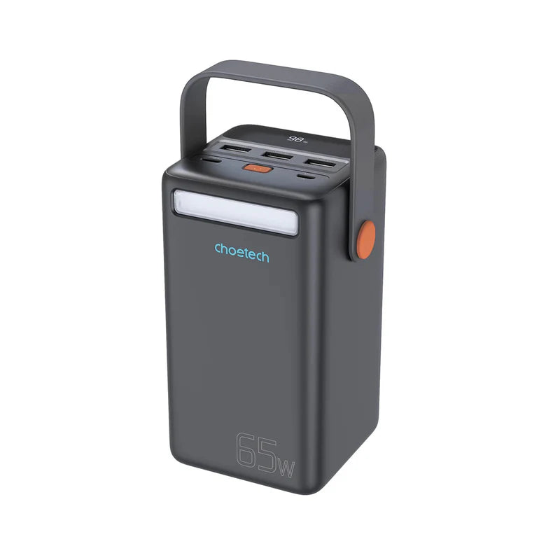 B664 Choetech 50000mah 65W Micro+USB-A+Type-CMini power station blue