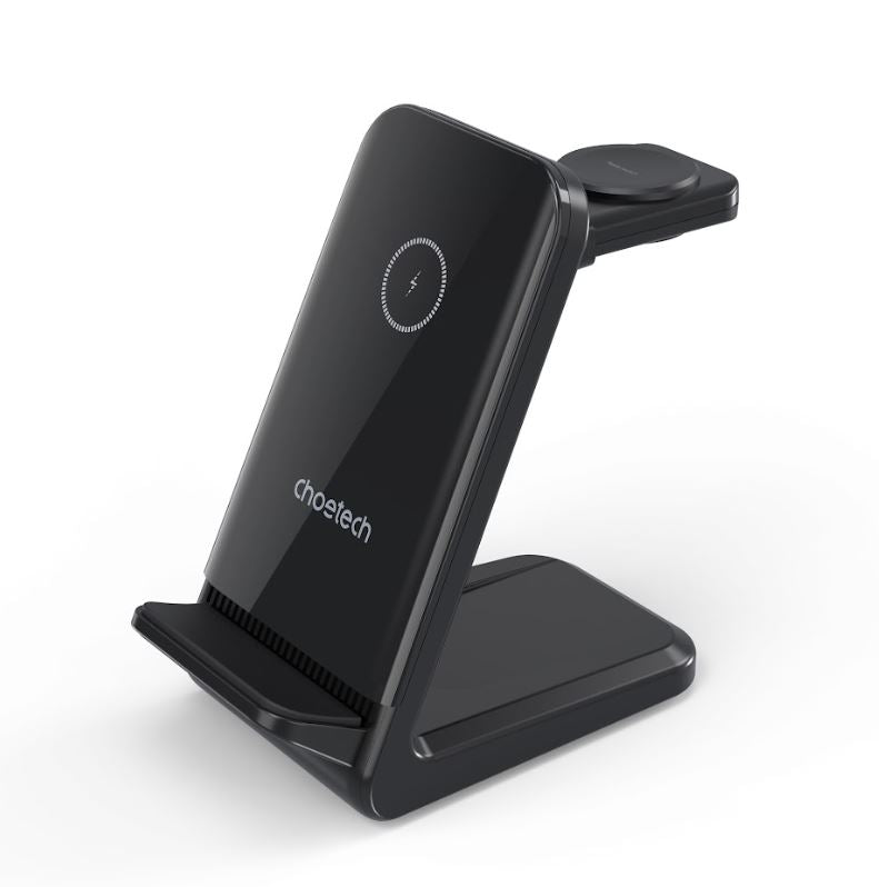 Choetech 3in1 wireless charging with removable iwatch charger holder (Compatible with both Apple and Samsung) black