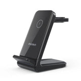 Choetech 3in1 wireless charging with removable iwatch charger holder (Compatible with both Apple and Samsung) black