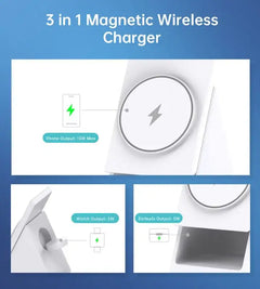 Choetech 3 in 1 wireless charging - White T600-F - GulfStore.com