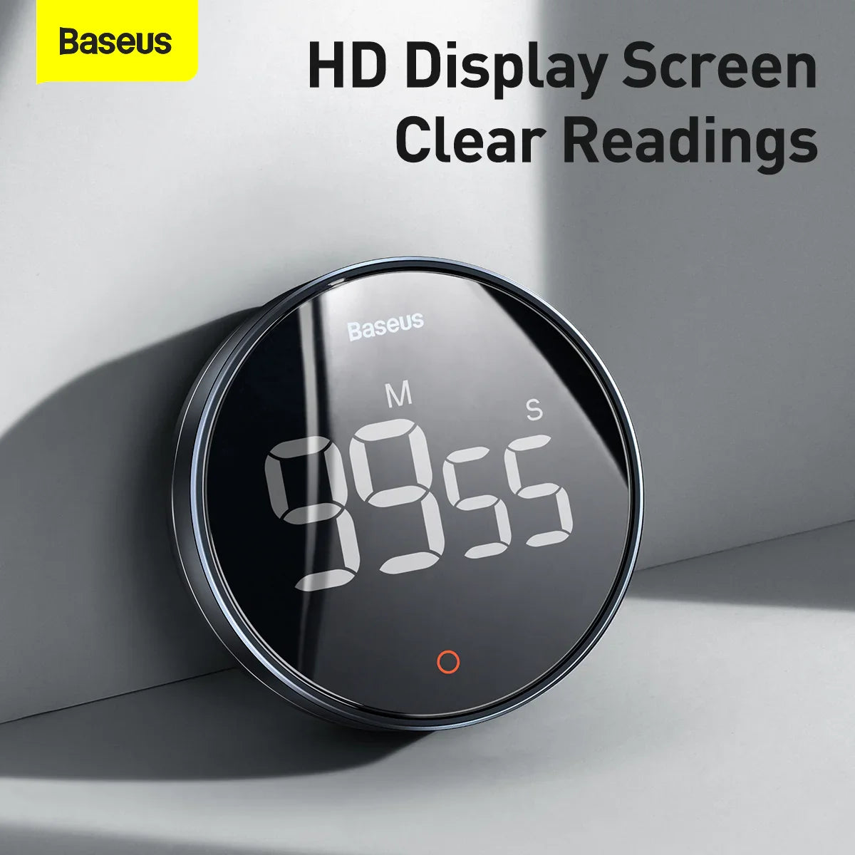 BASEUS | FMDS00012 | Heyo Rotation Countdown Timer Pro Magnetic Digital Alarm Clock | Dark Grey