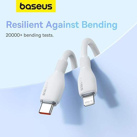 Baseus Pudding Series Fast Charging USB-C to Lightning Cable 1.2M - Stellar White - GulfStore.com