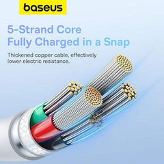 Baseus Pudding Series Fast Charging USB-C to Lightning Cable 1.2M - Stellar White - GulfStore.com