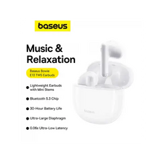 Baseus Bowie E13 True Wireless Earphones Moon White - GulfStore.com