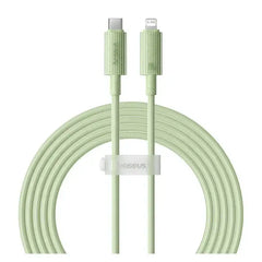 Baseus Habitat Series Fast Charging USB-C to Lightning Cable 2M - Natural Green - GulfStore.com