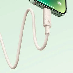 Baseus Habitat Series Fast Charging USB-A to Lightning Cable 2M - Wheat Pink - GulfStore.com