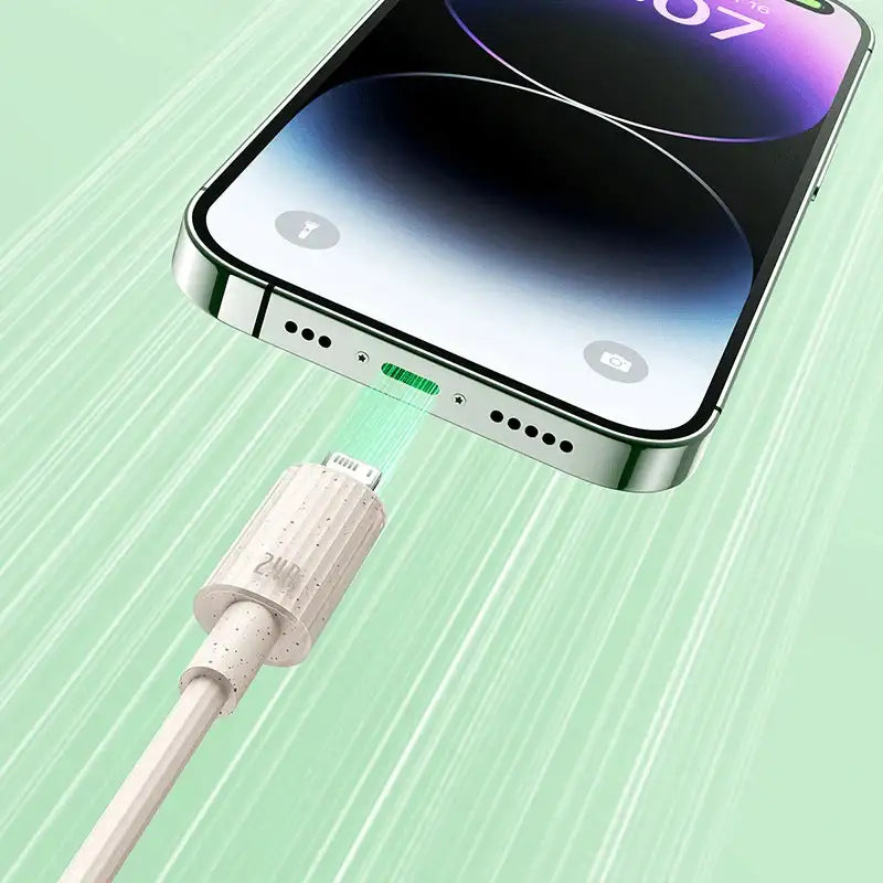 Baseus Habitat Series Fast Charging USB-A to Lightning Cable 2M - Wheat Pink - GulfStore.com