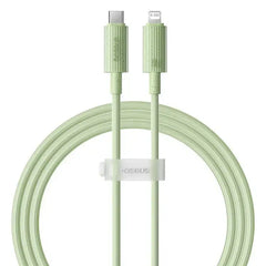 Baseus Habitat Series Fast Charging USB-C to Lightning Cable 1M - Natural Green - GulfStore.com