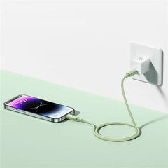 Baseus Habitat Series Fast Charging USB-C to Lightning Cable 1M - Natural Green - GulfStore.com