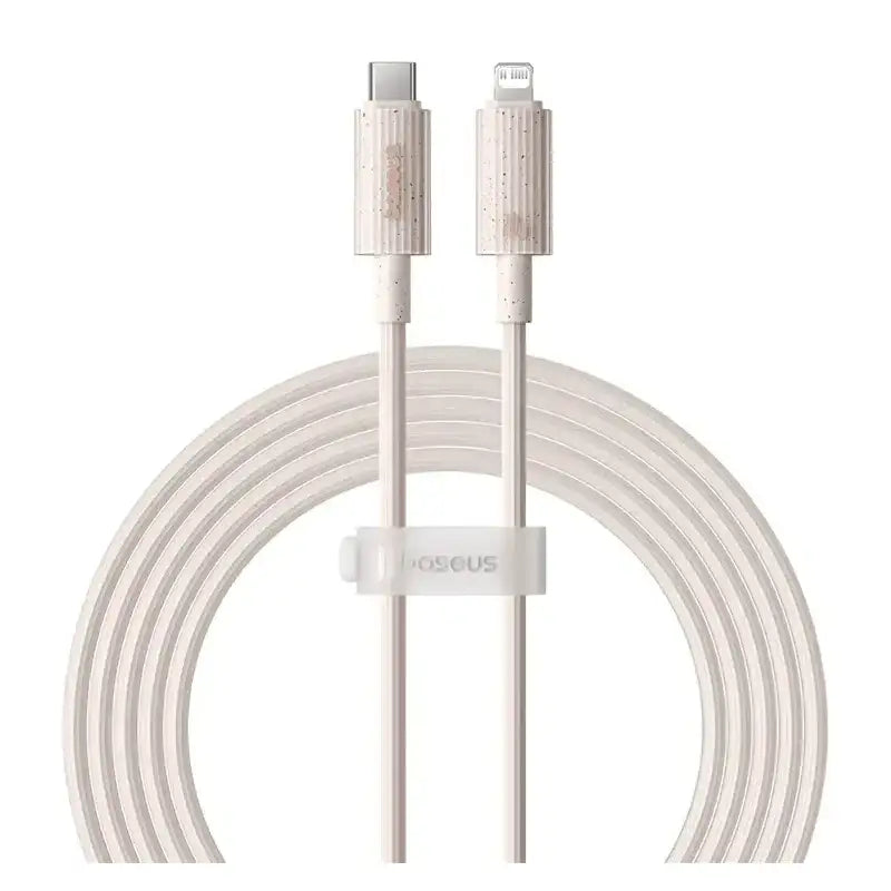 Baseus Habitat Series Fast Charging USB-C to Lightning Cable 2M - Wheat Pink - GulfStore.com