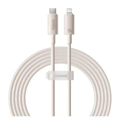 Baseus Habitat Series Fast Charging USB-C to Lightning Cable 2M - Wheat Pink - GulfStore.com