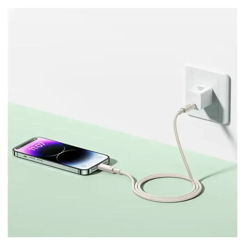Baseus Habitat Series Fast Charging USB-C to Lightning Cable 2M - Wheat Pink - GulfStore.com