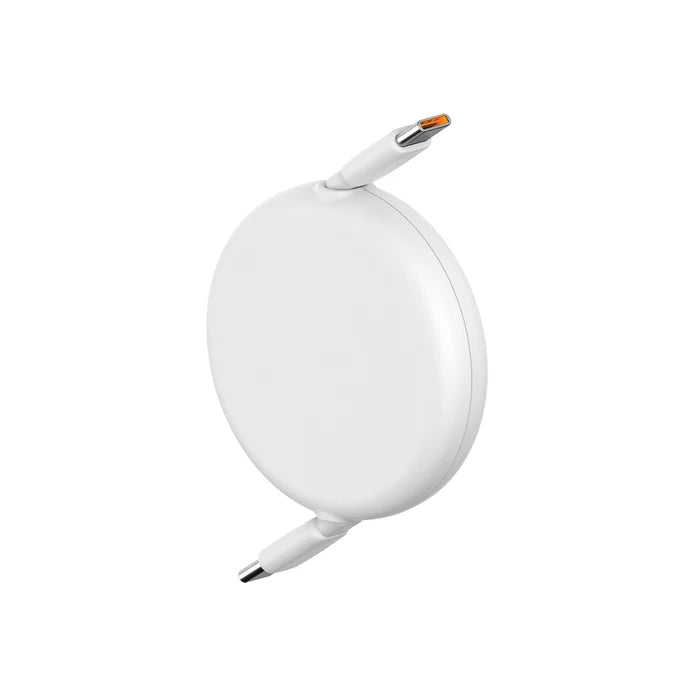 Baseus Free2Draw Mini Retractable Charging Cable Type-C to Type-C 100W 1m Moon White