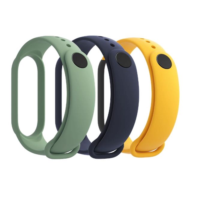 مجموعة أحزمة Mi Smart Band 5 (أزرق ، أصفر ، أخضر)