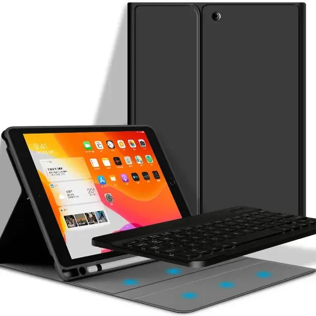 Green Premium Leather Case With Wireless Keybord(Arabic&English) for Ipad Pro11inch(2020) GNIPKYCS11ABK - Black