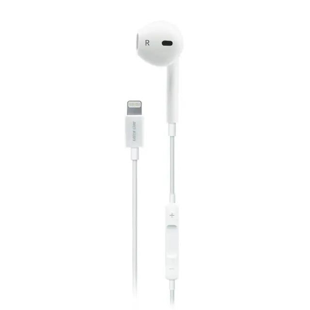 Green Mono Earphones with lightning Connector  GNMONOLCWH - White