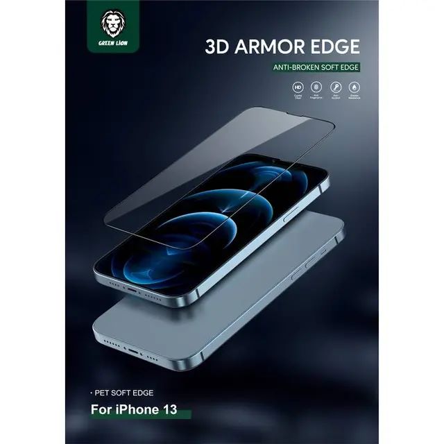جرين - شاشة حماية زجاجية 3D Armor Edge لآيفون 13 / 13 برو من جرين - شفاف