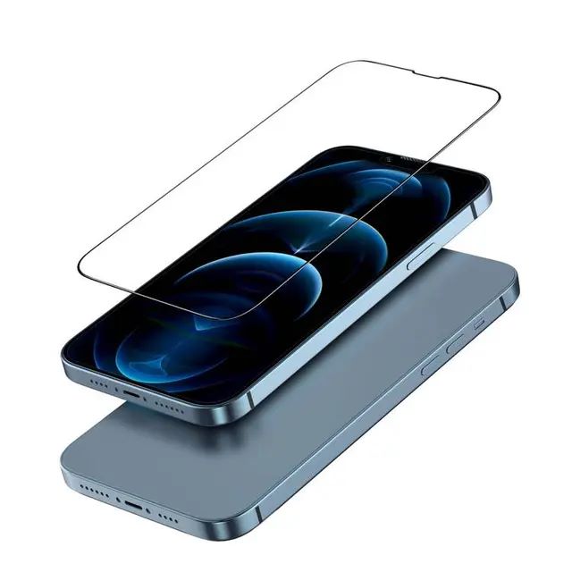 Green 3D Armor Edge Glass Screen Protector for iPhone 13 Pro Max - Clear