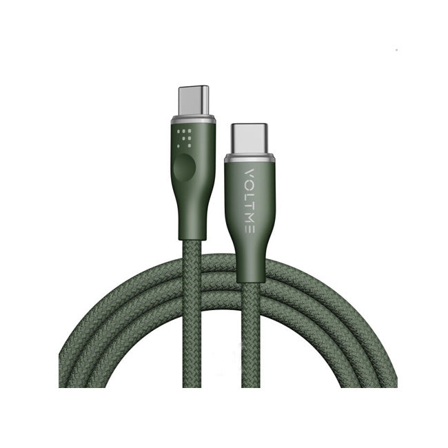 17922 | C2361 | Voltme Power Link Rugg Fast Charge Cable USB-C To USB-C 3A 60W | Rainbow Green