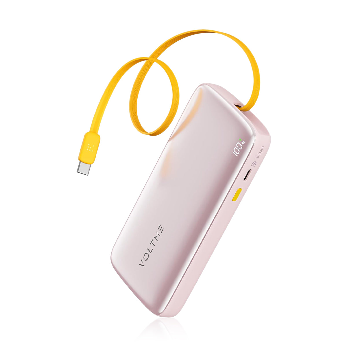 18511 | باور بانك فولت مي هايبر كور 10K رولز 10000 مللي أمبير في الساعة | شحن سريع 30 واط PD | وردي