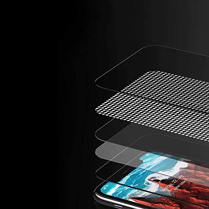 ديفا - ديفا سلسلة حقيقية 3D كامل الشاشة الخصوصية خفف من الزجاج لفون SE 2 - أسود