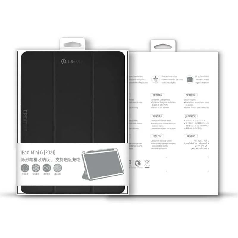 Devia Apple iPad Leather Case with pencil slot mini 6 (2021) - Light Pink