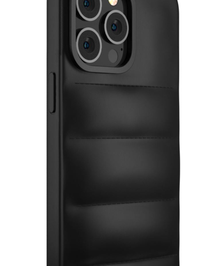COMMA IPHONE 14 MAX SHOCKPROOF LEATHER CASE , BLACK