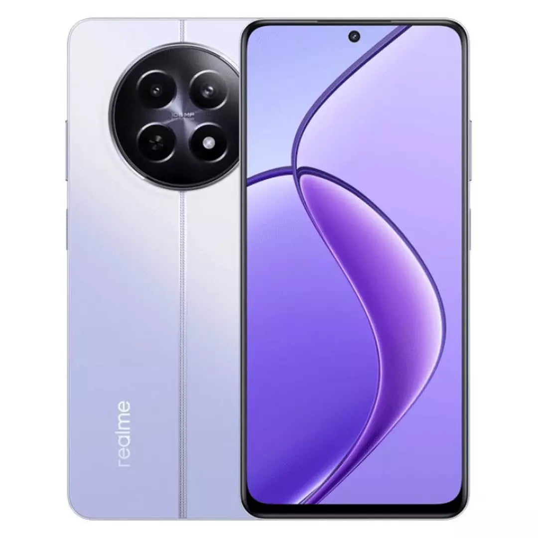 هاتف Realme 12 بشاشة 6.72 بوصة وذاكرة 256 جيجابايت وذاكرة وصول عشوائي 8 جيجابايت وشبكة 5G - بنفسجي