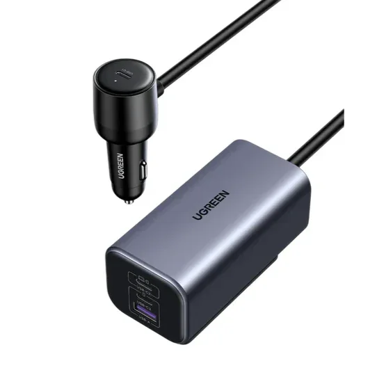 EC706 | UGREEN | 150W 4-Port GaN Fast Car Charger | 35571