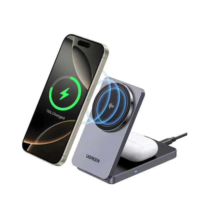 W706 | UGREEN | شاحن لاسلكي مغناطيسي 2 في 1 بقوة 20 واط | 45023