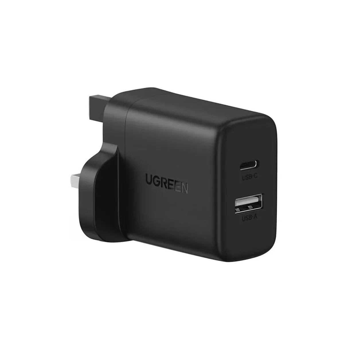 X227 | UGREEN | 20W 2-Port Fast Charger UK Black | 45304