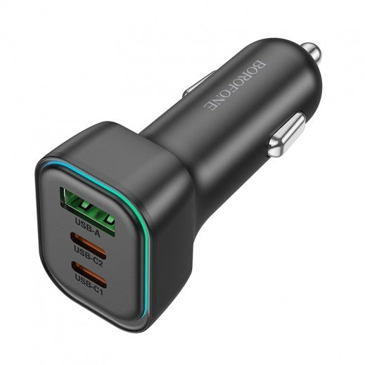 BZ28C | Borofone Trophie PD60W | 2C1A Car Charger | Black