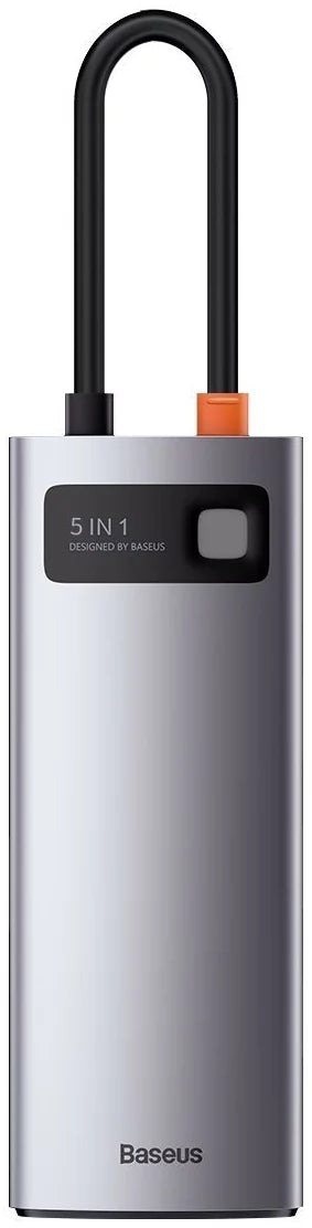 BASEUS | CAHUB-CX0G | Hub 5W1 Metal Gleam Series, Usb-C Do 3X Usb 3.0 + Hdmi + Usb-C Pd