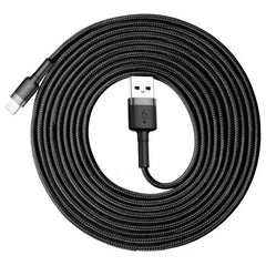 Baseus cafule Cable USB For iP 2A 3m Gray+Black - GulfStore.com