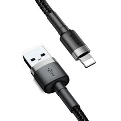 Baseus cafule Cable USB For iP 2A 3m Gray+Black - GulfStore.com