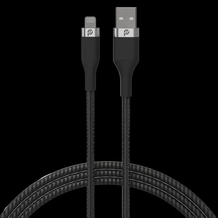 كابل Powero+ Rapid Pro Premium Braided من USB-A إلى Lightning بطول 1.2 متر - أسود