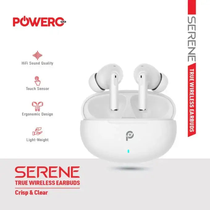 PowerO+ Serene True Wireless Earbuds - White - GulfStore.com