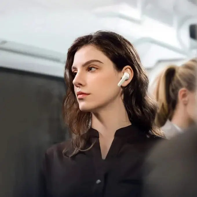 Powero + Stripes True Wireless Earbuds - Beige & Grey - GulfStore.com